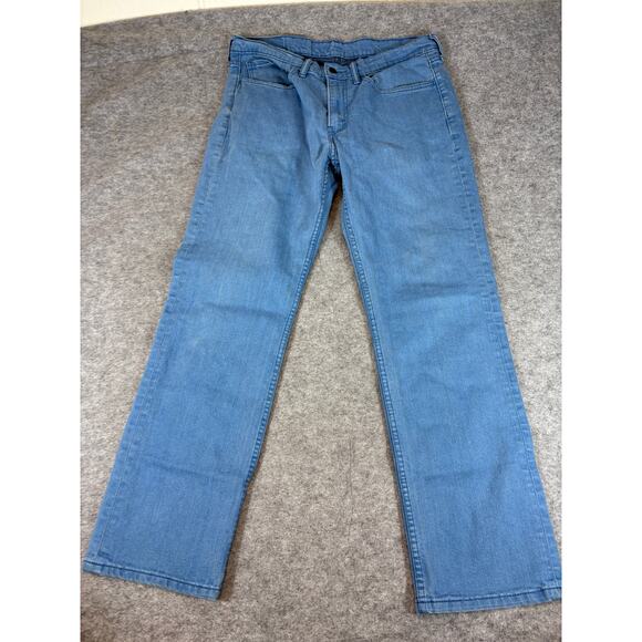 Vintage Y2K Levis 514 Slim Straight Jeans Mens 34x29 Blue Denim Black Tab Retro - Picture 1 of 7